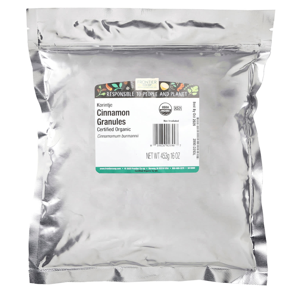 Frontier Co-op, Органическая корица в гранулах, 453 г (16 унций)