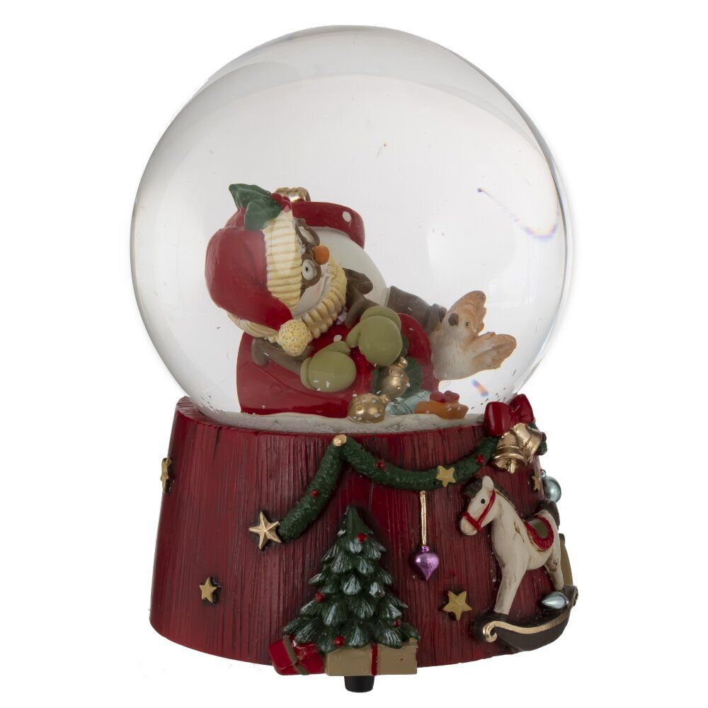 GAEM Фигурка декоративная "Снеговик" в стекл шаре (ключ,муз), D 10 см, L10 W10 H14 см