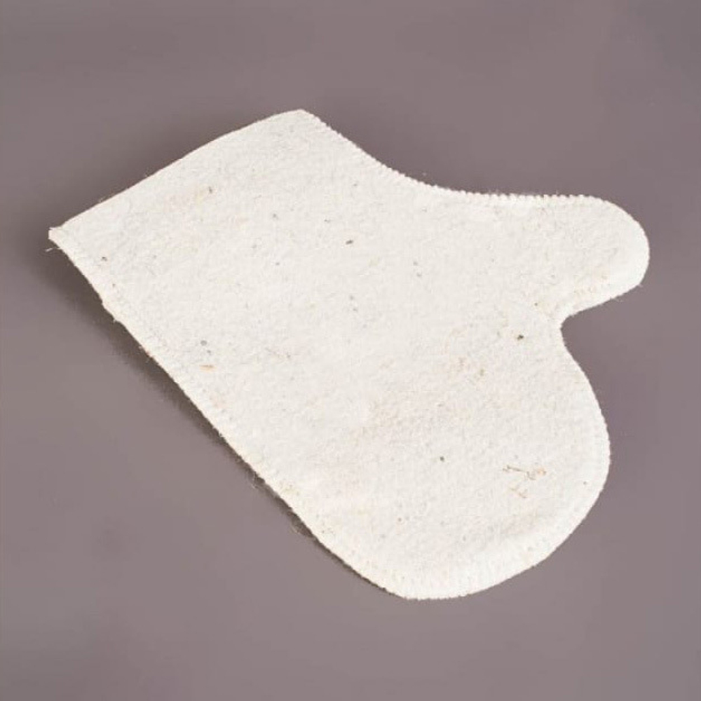 Рукавица для бани, цвет белый TM ”Бацькина баня»