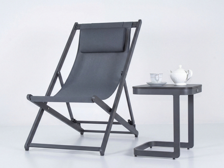 Стул-шезлонг Ideal Patio САНТОНИ складной, серый