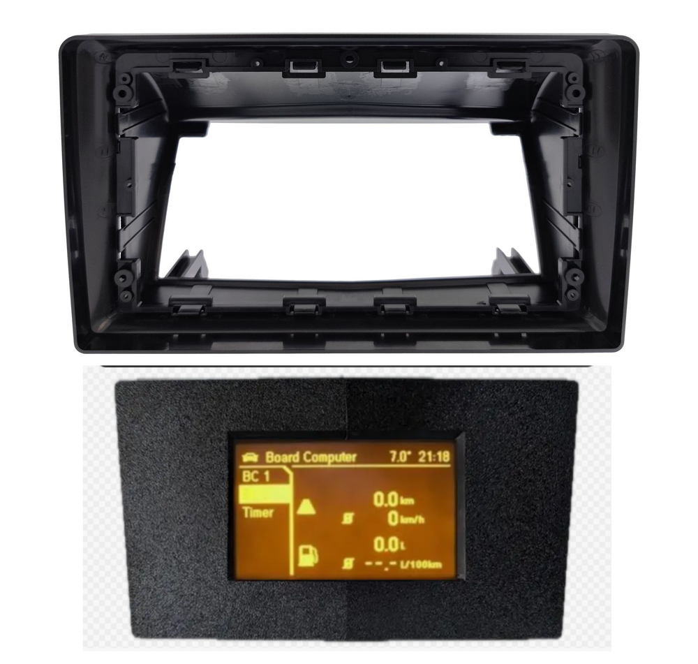 Комплект рамки с разъёмами 9" Opel Astra H 2004-2014+черная рамка переноса БК (наверх) - Car-Smart 7382B