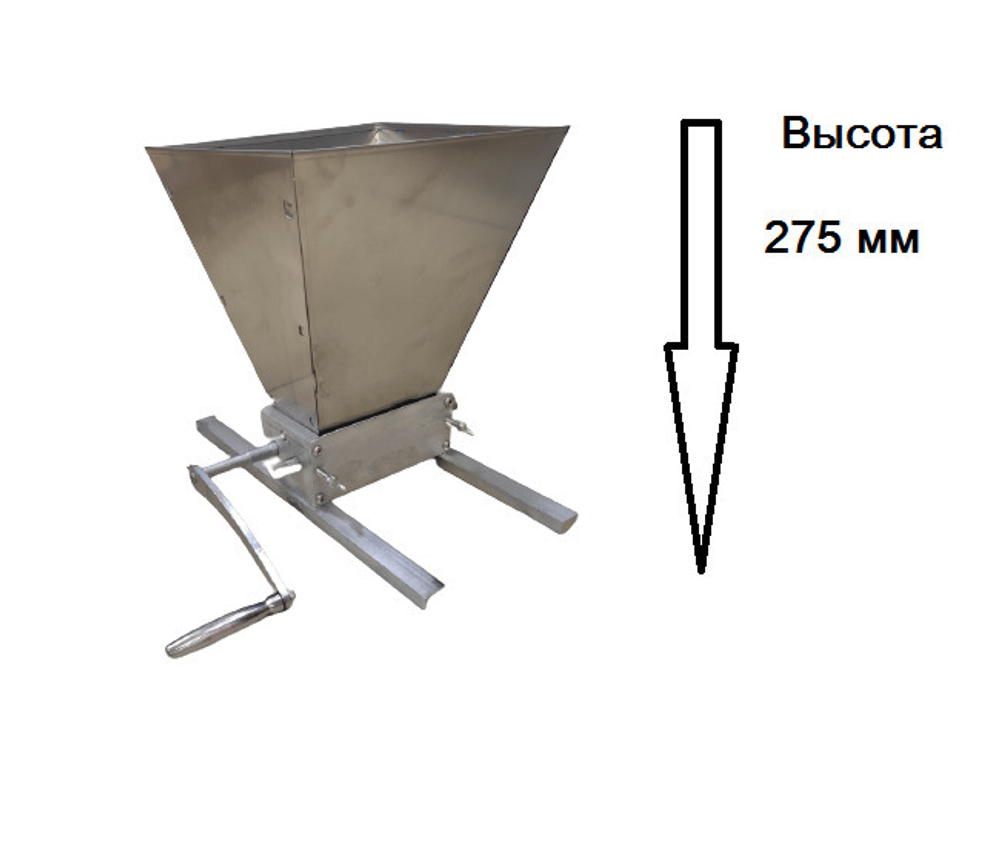 Дробилка/мельница двухвальцовая для солода или зерна ручная