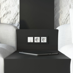 Рамка из стекла на 3 поста Senso черный soft-touch W0033108