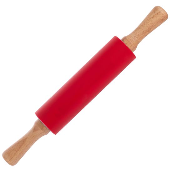 Скалка с силиконовой накладкой Kamille KM-7818 для раскатки теста и мастики