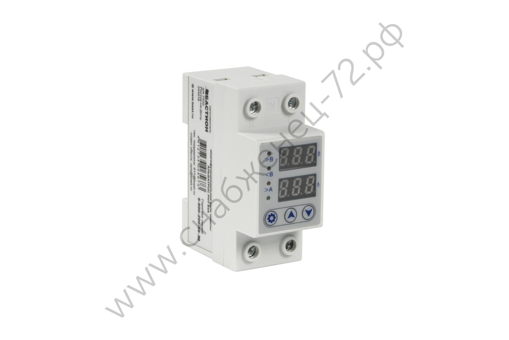 Альбатрос РНТ-63А многофункциональное реле. Защитное устройство 5 в 1 (Umax, Umin, Imax, КЗ, УЗИП)