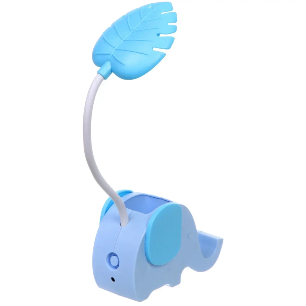 Настольная лампа «Sweet - Слоненок» 13*7*12.5 см LED с подстаканником, USB 0.6-3W, Голубой