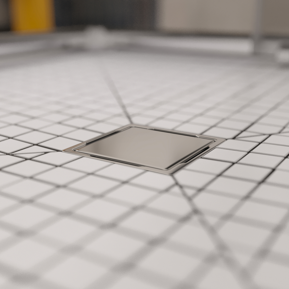 Душевой трап CK DRAIN 3003-10010-01 11x11, в пол, хром, с сифоном