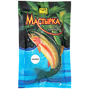 Прикормка рыб. Три Кита Мастырка Сухая наживка 100г Конопля