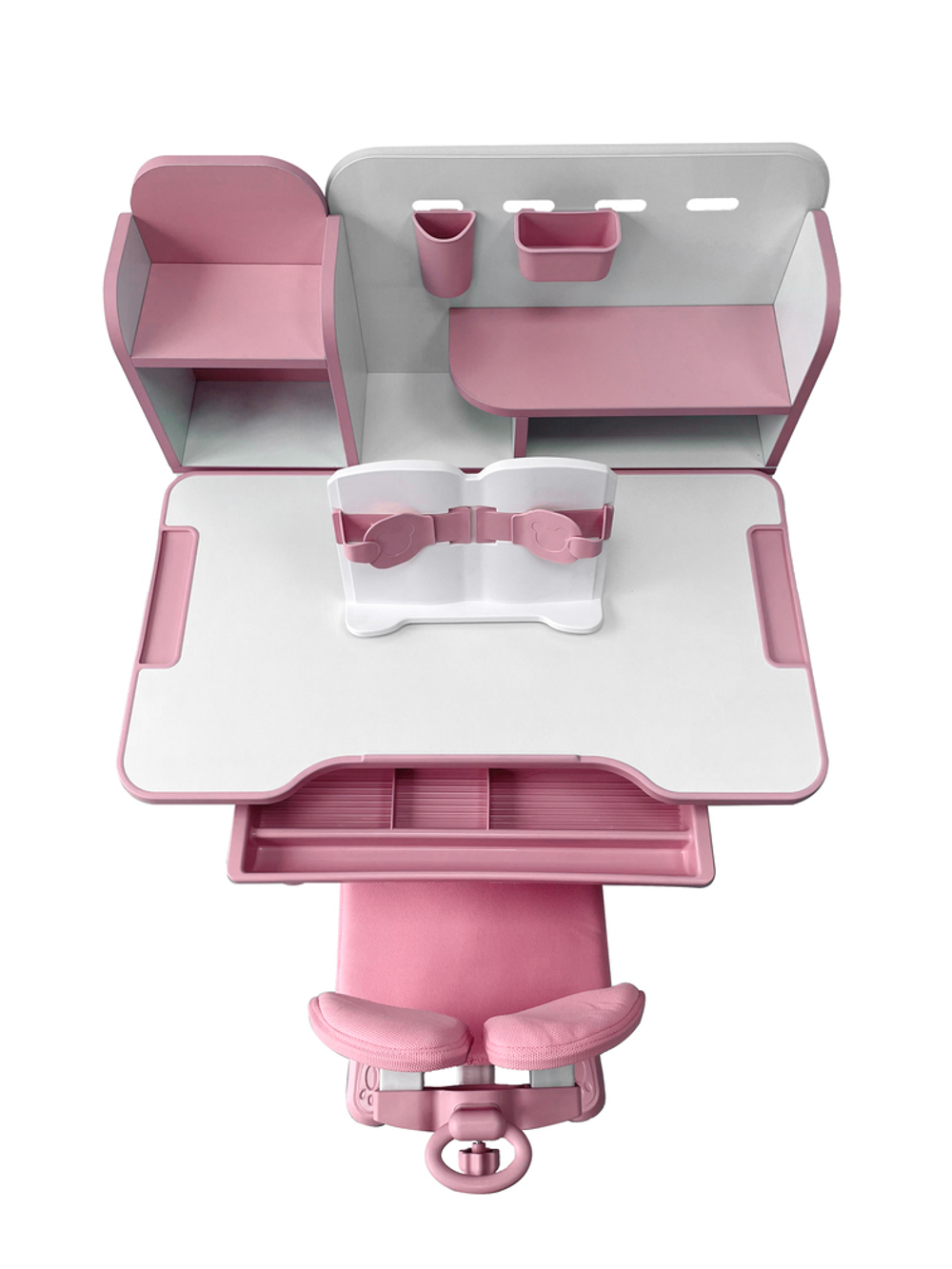 Комплект растущей детской мебели Fundesk Vivo парта + стул + выдвижной ящик + подставка + полка