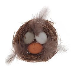GAEM Изделие декоративное "Гнездо пасхальное", L7 W7 H2,5 см, 2в.