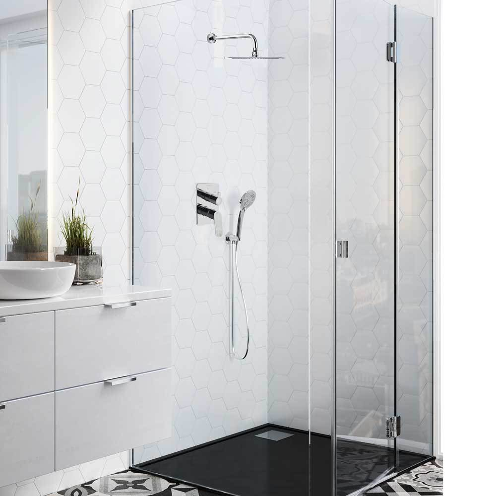 Встраиваемый смеситель для душа с тропическим и ручным душем NEW FLY K5715021