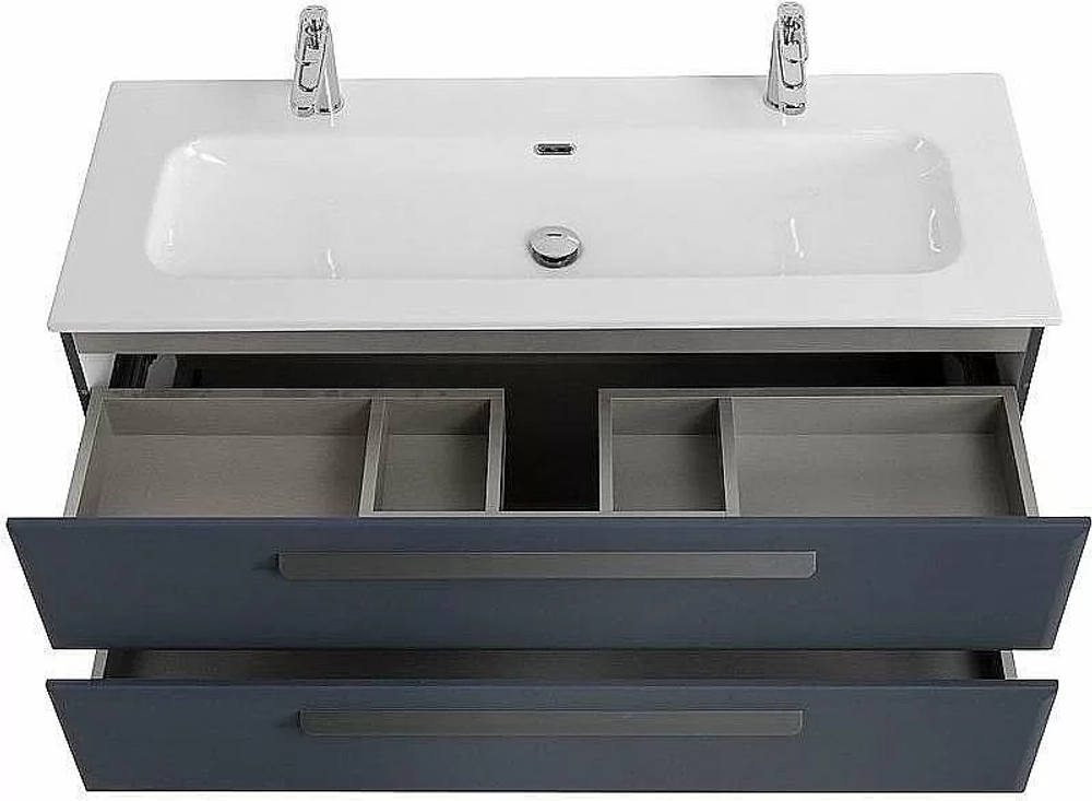 Тумба с раковиной Cezares ECO-CER-N 120 ECO-CER-N-1200-2C-SO-GR-P графит