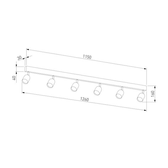 Спот TK Lighting 1022 Top Black Gold