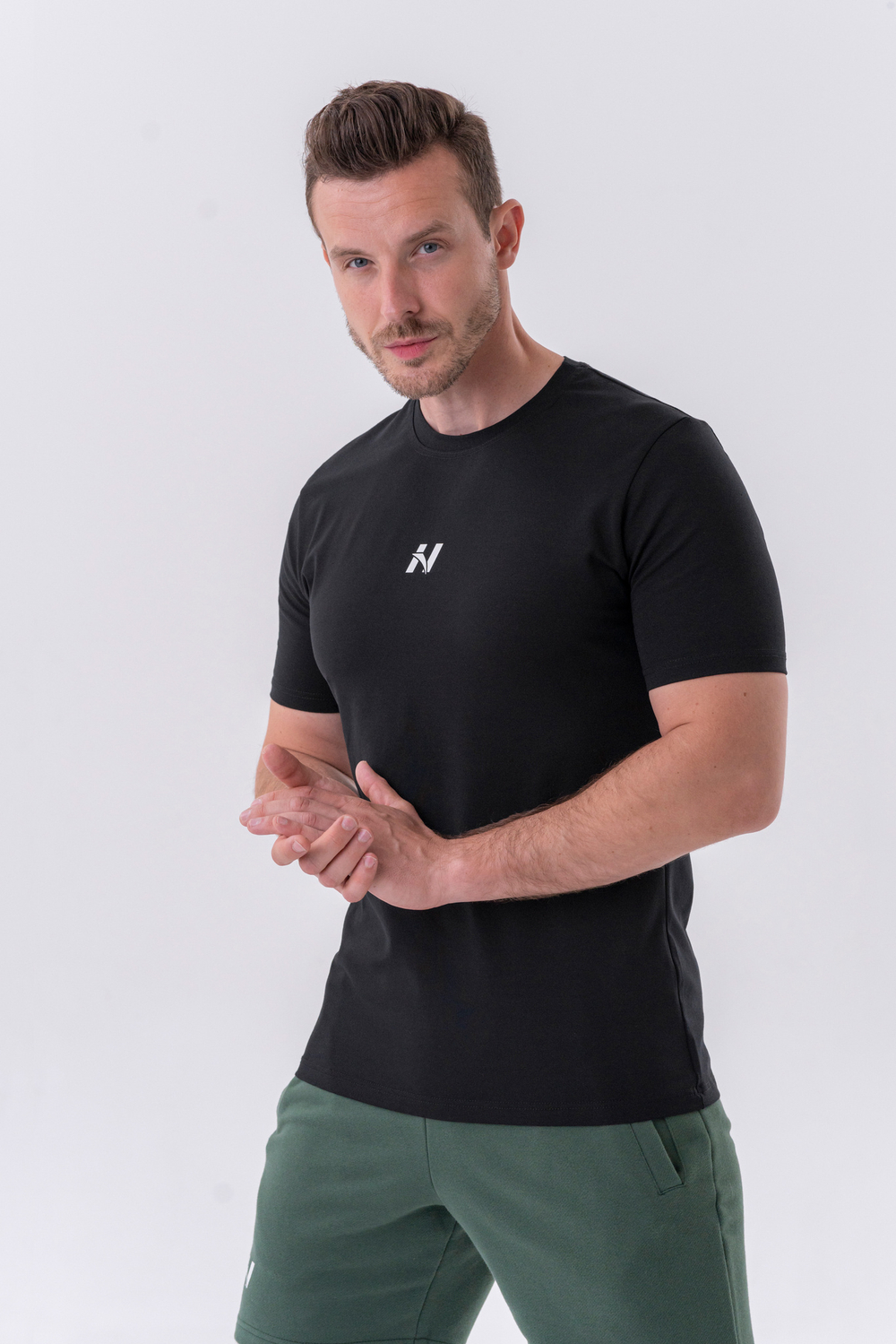 Мужская футболка Nebbia Classic T-shirt “Reset” 327 Black