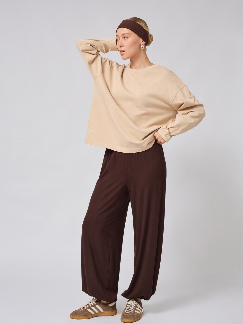 Лонгслив оверсайз из 100% хлопка "PADEL"