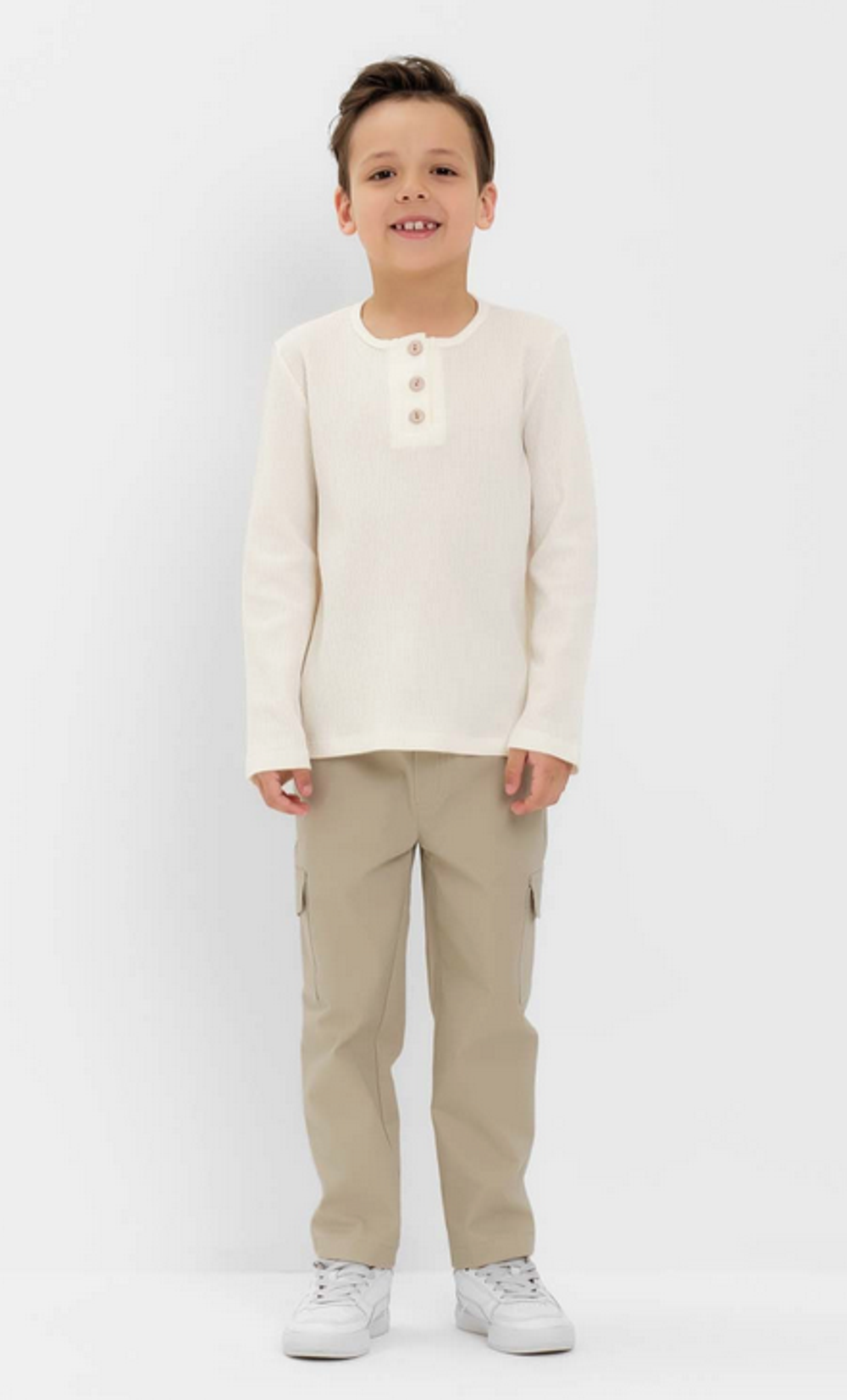 Джинсы для мальчиков р.30 (98-104 см) бежевый 9625398 (KAFTAN)