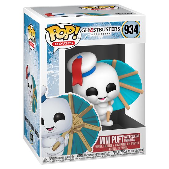 Фигурка Funko POP! Movies Ghostbusters Afterlife Mini Puft (With Coctail Umbrella) (934) 48490 / Фигурка по мотивам фильма "Охотники за привидениями: Наследники", Зефирка с зонтиком