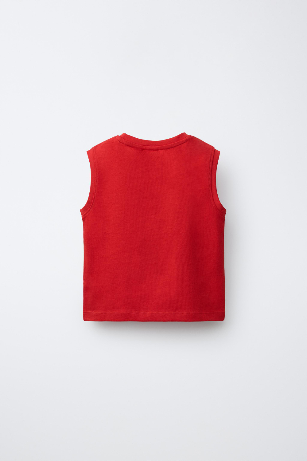 ZARA ОДНОТОННАЯ ФУТБОЛКА С КАРМАНОМ, КРАСНЫЙ