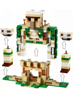 Конструктор Майнкрафт Крепость Железного Голема 998 деталей