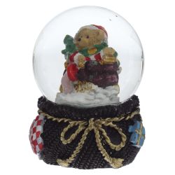 GAEM Фигурка декор в стекл шаре "Дед Мороз/Мишка/Олень", D 4.5 см, L4,5 W5 H6 см, 4в.