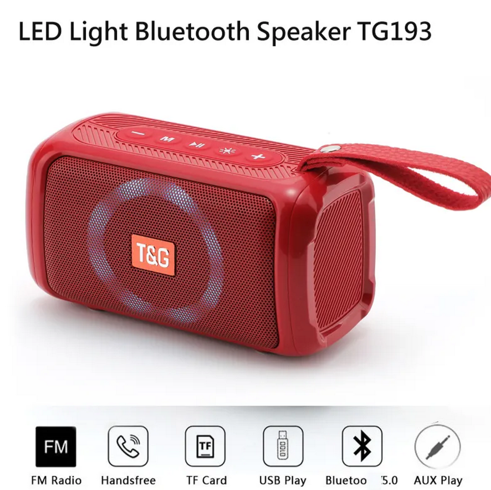 Беспроводная колонка TG-193 (5W/BT/TF/FM/USB) LED