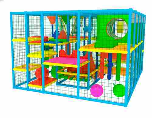 Детский уличный игровой лабиринт с крышей «Теремок» 6,15×3,69×3,3 м