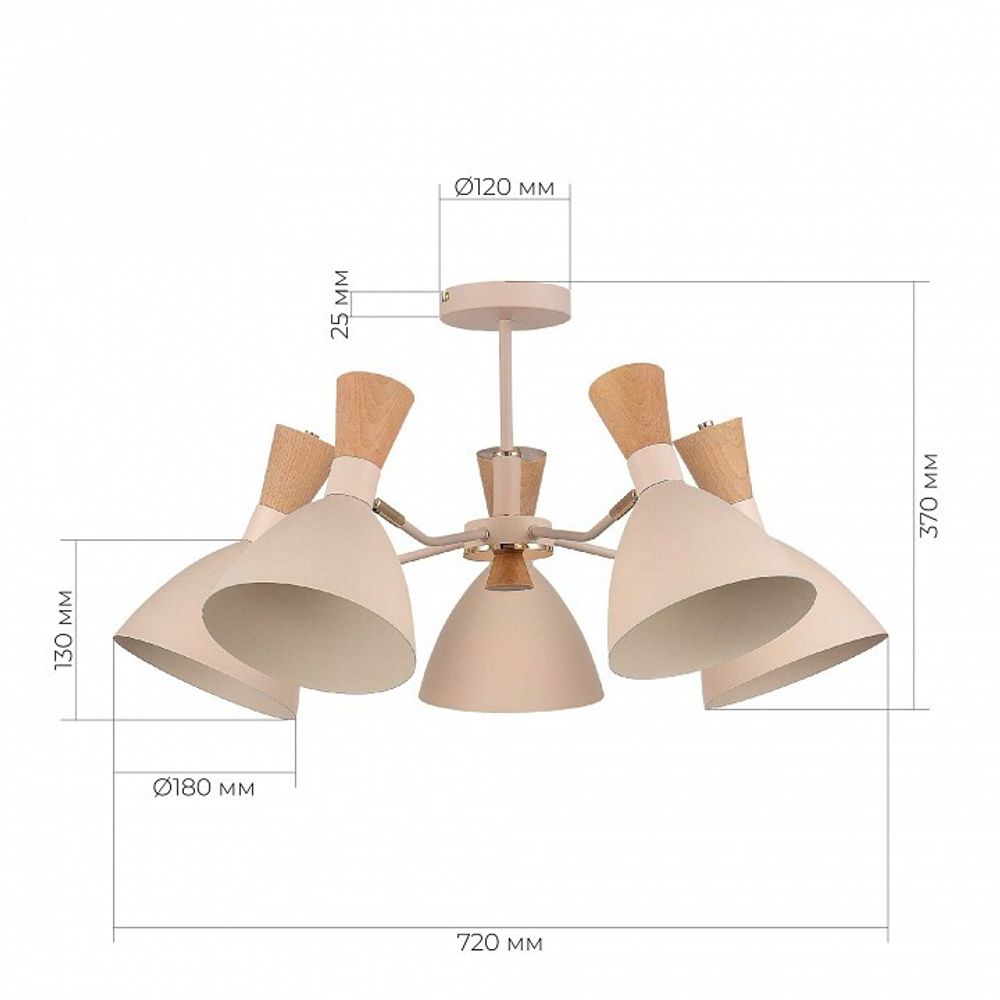 Люстра на штанге EVOLUCE VISTA SLE1256-502-05