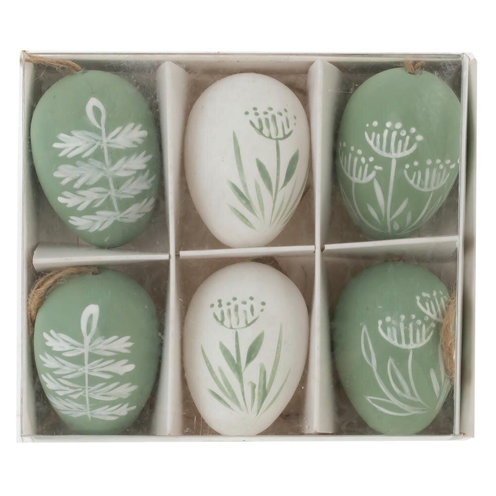 GAEM Набор из 6-ти изделий декоративных подвесных "Яйцо" (3,5*5,5), L15 W13 H5 см