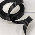 Лента Атласная 1,5см х 28м Сатин (Черный)