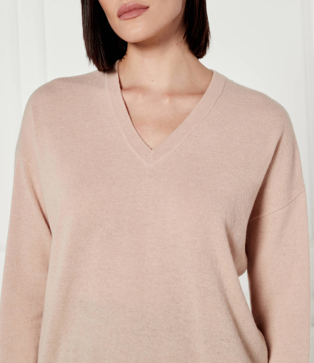 Шерстяной свитер Liu Jo - пудро-розовый(CF4021 MS019)