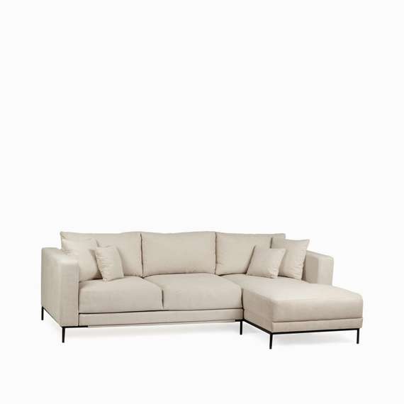 Раскладной диван Newton правосторонний светло-серый