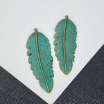 Подвеска лист, 45×19 мм, бижутерный сплав, штучно