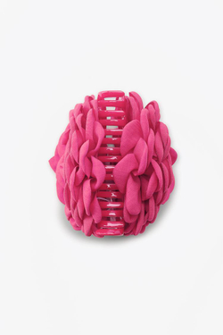ZARA ЗАКОЛКА ДЛЯ ВОЛОС С ТКАНЕВЫМ ЦВЕТКОМ, ЦВЕТ ФУКСИИ
