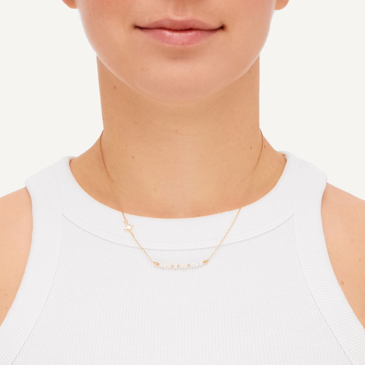 Колье Pearly Cord Necklace – Gold