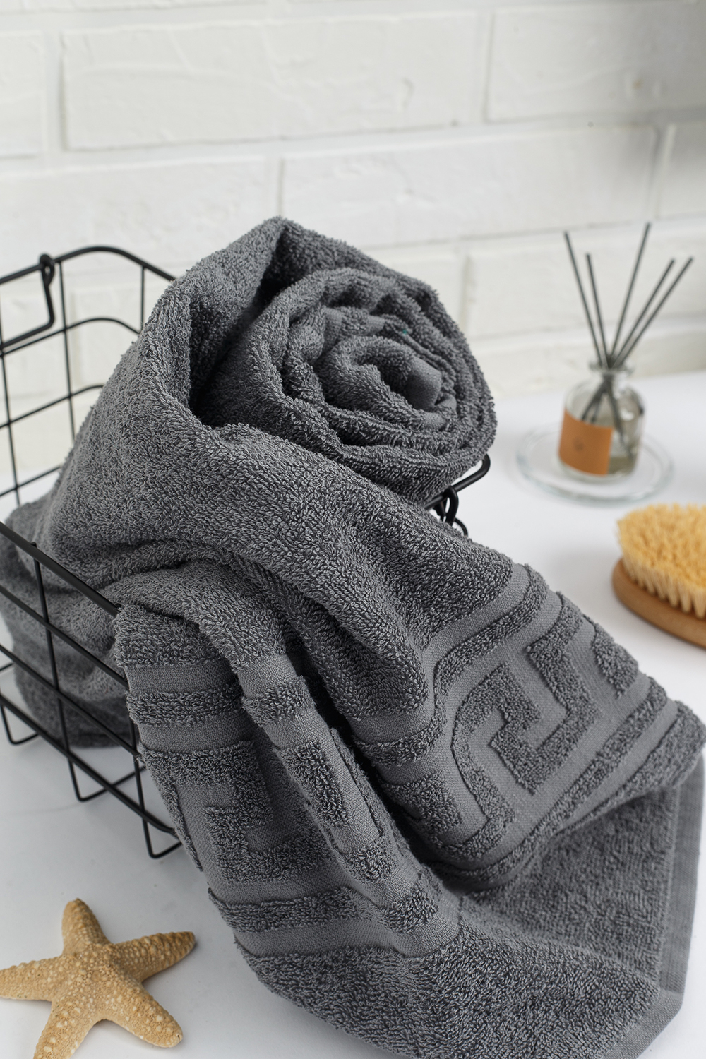 Полотенце махровое, г/к, 70х140, арт. ВТ 70-140Г, 380 гр/м2, цвет: 910-серый,