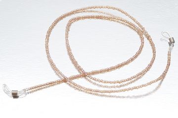 Цепочка бисер бежевая перламутр 19, 60 см