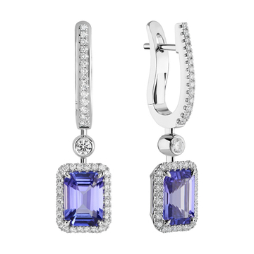 Серьги с Танзанитами и Бриллиантами, E0068-31/1
