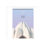 Блокнот А-5 греб. 80л. BRAUBERG, "Архитектура", клетка лак , жесткая подложка 114382