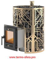 Печь для бани Эверест "Steam Master" GALAXY 18 INOX (210М) GOLD