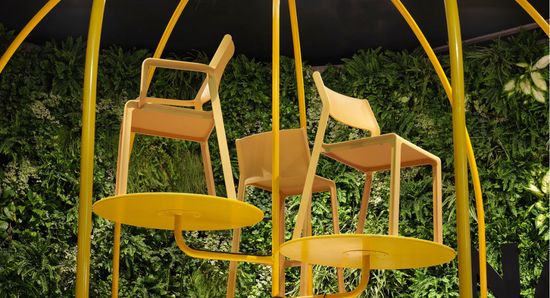 Стул пластиковый Trill Bistrot цвет горчичный