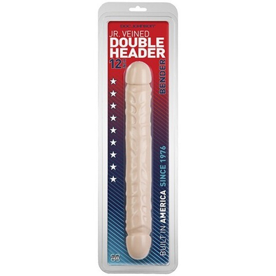 Фаллоимитатор двусторонний Double Header (Цвет: телесный)