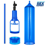 Синяя вакуумная помпа с уплотнительной насадкой Bior Toys Sex Expert SEM-55274