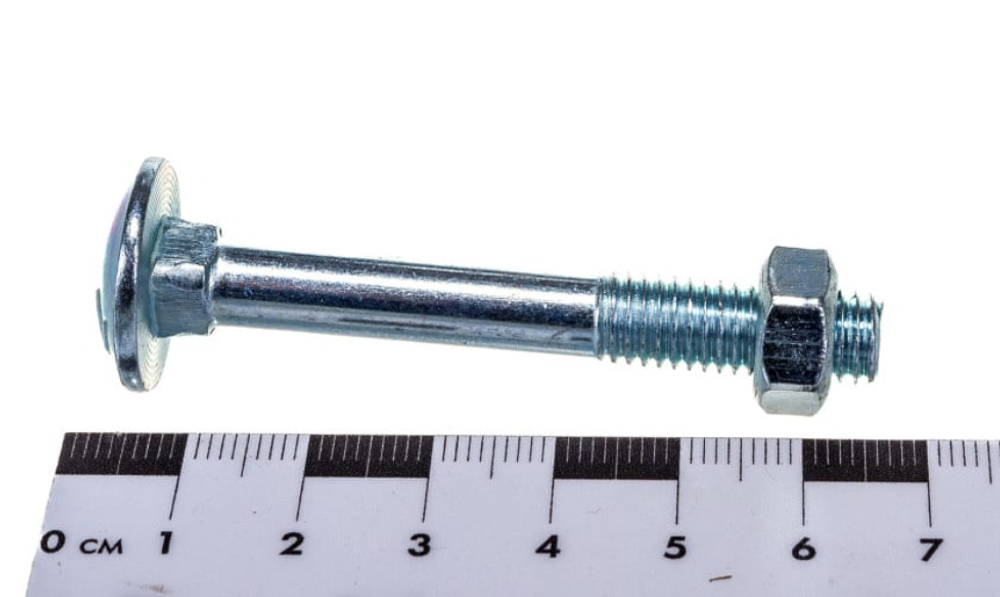 БОЛТ МЕБЕЛЬНЫЙ ELEMENT DIN603 С ГАЙКОЙ ОЦИНК 8Х60 4ШТ 2137