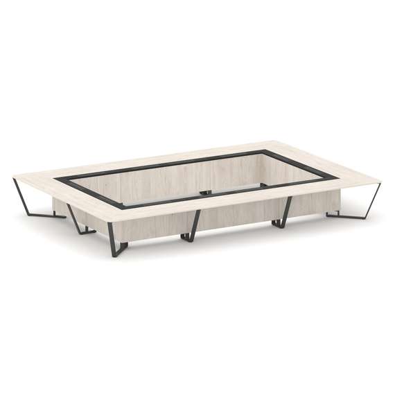 Steel Meet Стол переговорный прямоугольный KM-PR.B.SP-26K2 Денвер Светлый/Графит Глянец/Металл Антра