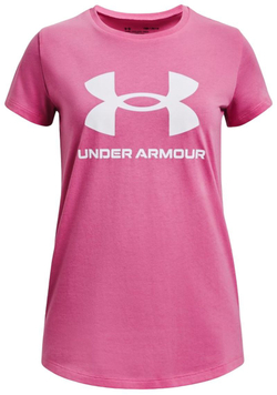 Футболка для девочки теннисная Under Armour Girls Sportstyle Graphic Short Sleeve - Розовый