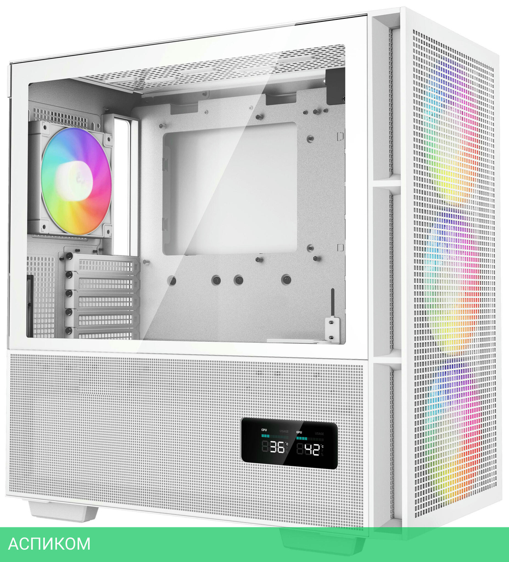 Корпус DeepCool CH560 Digital WH ATX без БП белый (R-CH560-WHAPE4D-G-1)