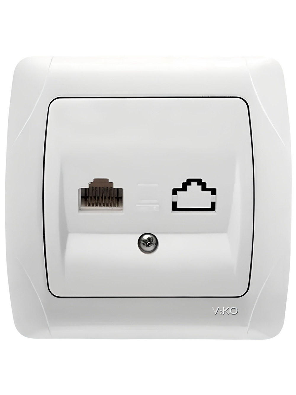 Розетка интернет RJ45 Viko Carmen белая