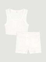 Пижама ажурная для девочки Mjölk Экрю, уценка