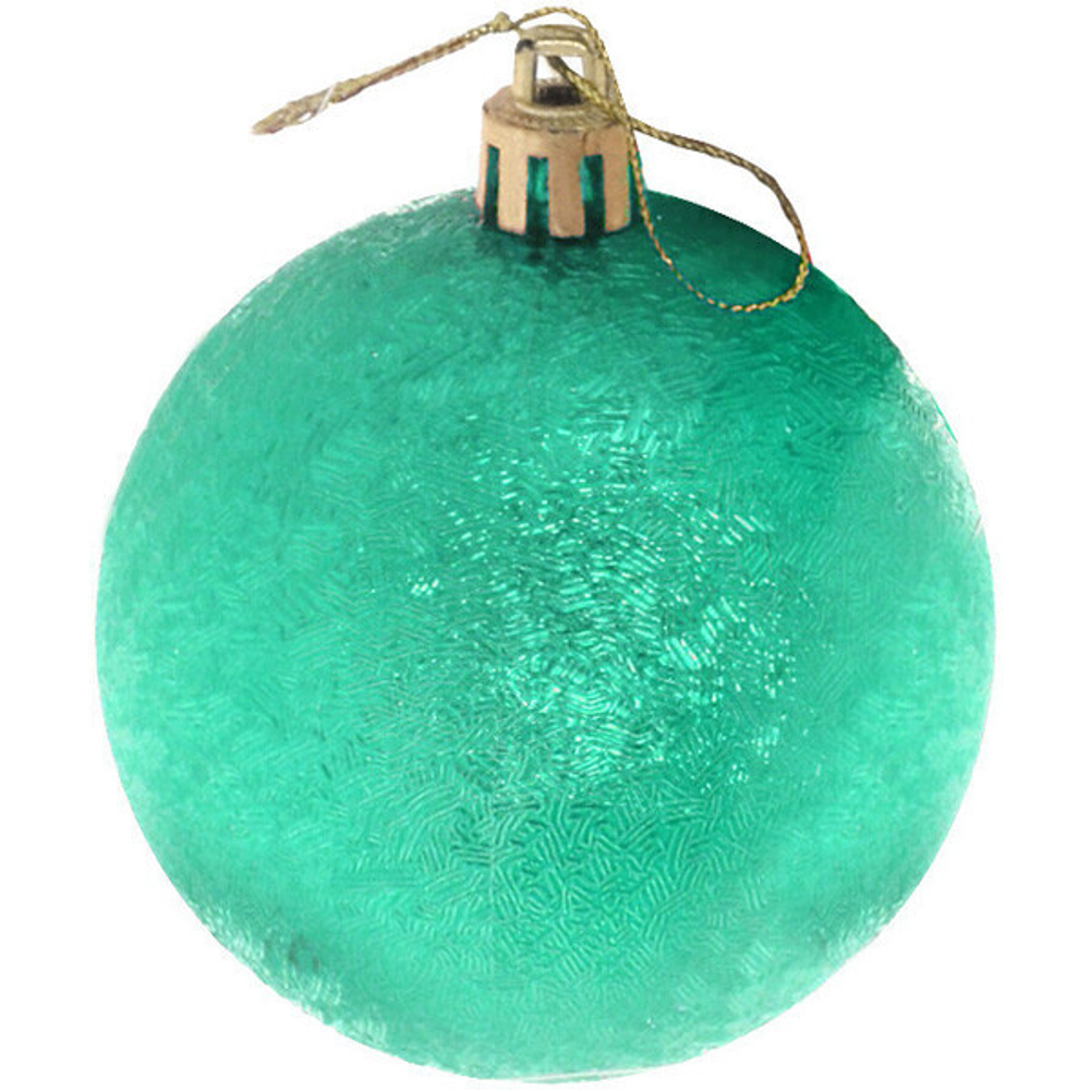Новогодние шары 7см (набор 3шт) «Мягкий блеск», зеленый