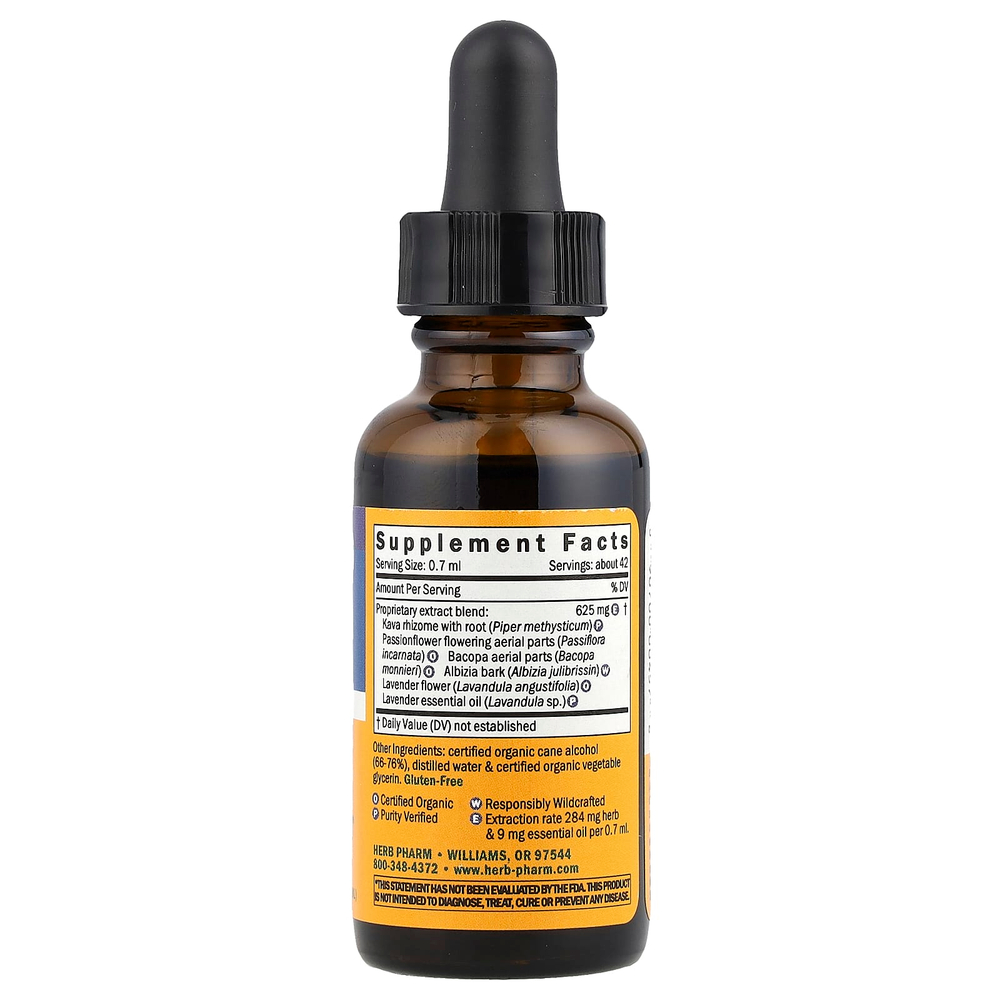 Herb Pharm, Anxiety Soother™, со вкусом лаванды, 30 мл (1 жидк. унция)